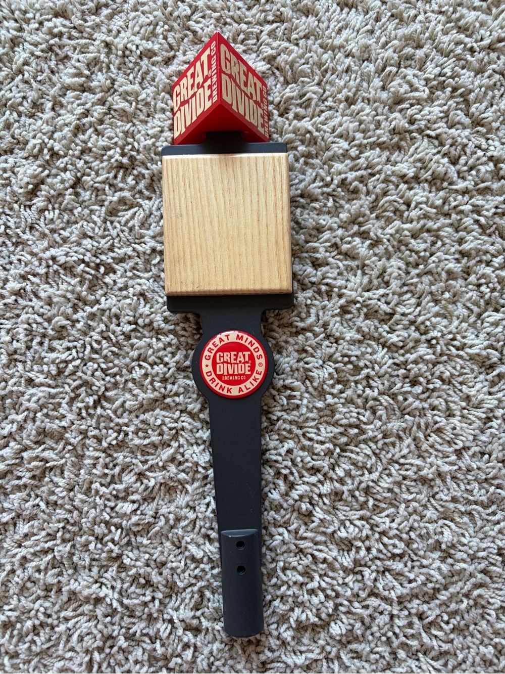 Great Divide Brewing Denver CO Beer Tap Handle Great Minds Drink Alike W2